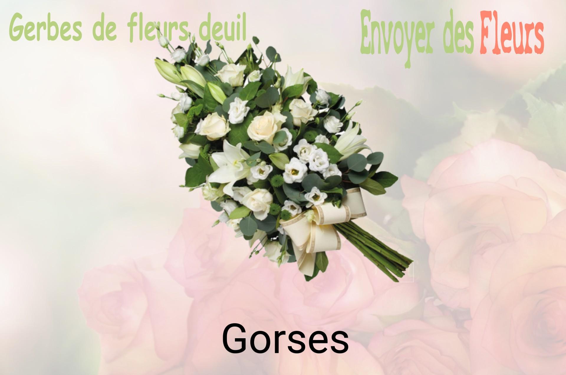 Gerbe de fleurs de deuil livrée à Gorses